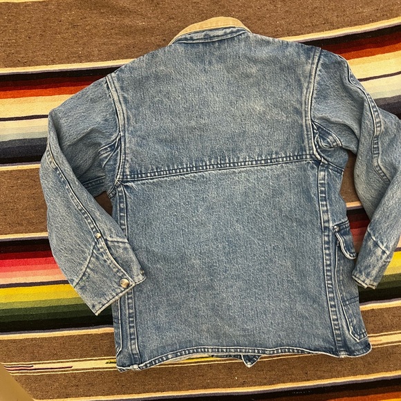 Polo Ralph Lauren Blue Denim Jacket with Tan Collar barn jacket - Picture 2 of 6